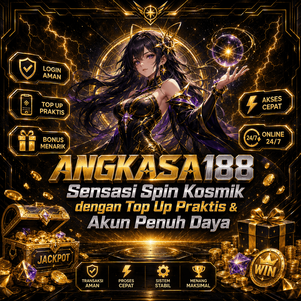 ANGKASA188 ➤ Sensasi Spin Kosmik dengan Top Up Praktis & Akun Penuh Daya